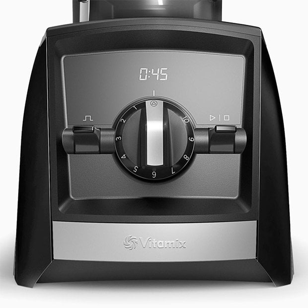 Motor base of the A2300 Vitamix showing digital timer and variable speed control