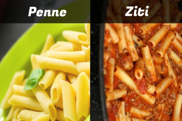 Comparing penne and ziti