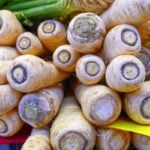 Parsnips on a table