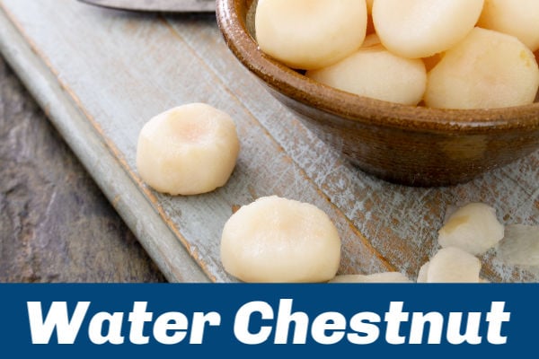 Scattered water chestnuts