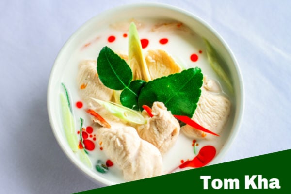 A bowl of Tom Kha soup.