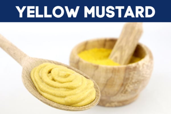 Yellow mustard in a bowl