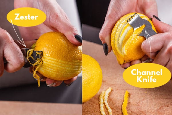 Zesting a lemon