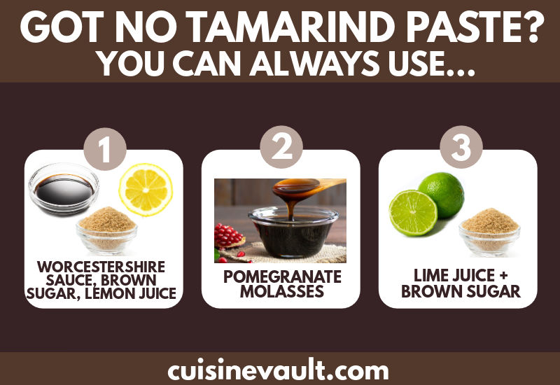Tamarind paste substitute infographic