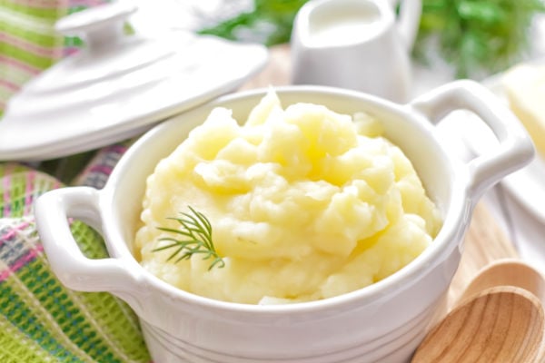 Mashed potato in a bowl