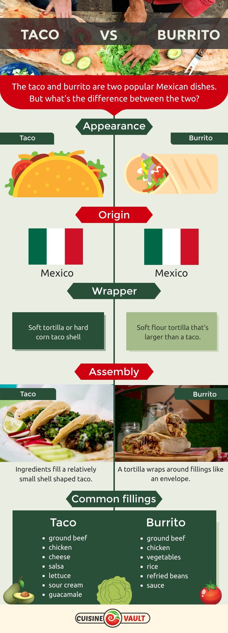 Taco Vs Burrito Infographic