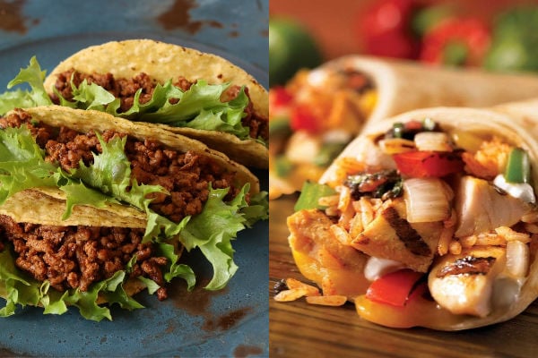 Taco vs burrito