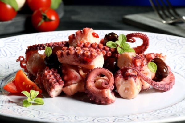 Octopus on a plate