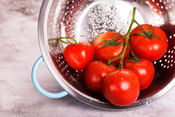 Tomatoes in a colander