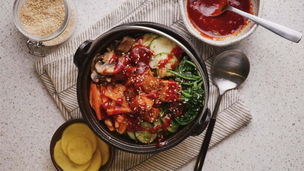 Bibimbap With Gochujang On Top 1024x576