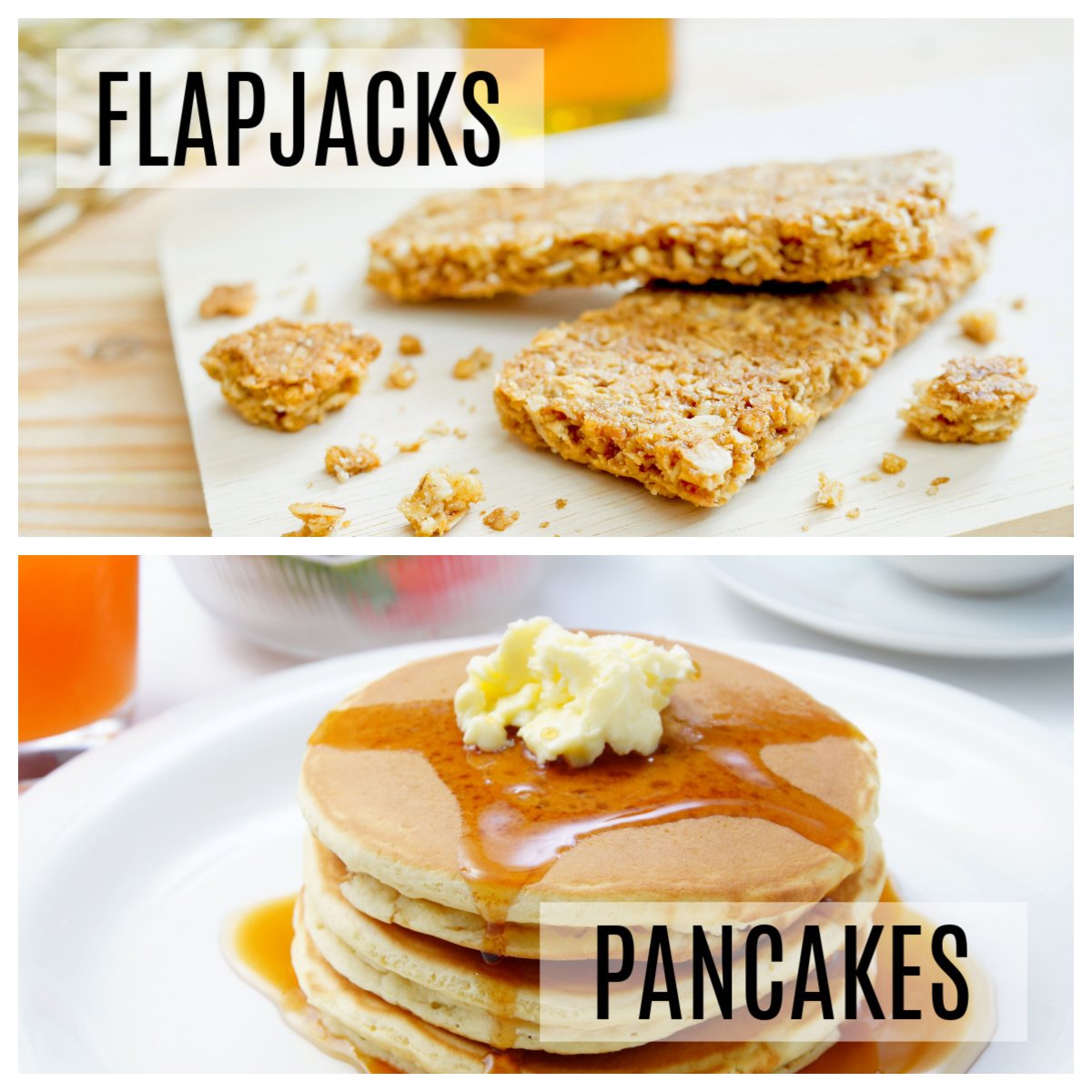 difference between flapjacks and pancakes