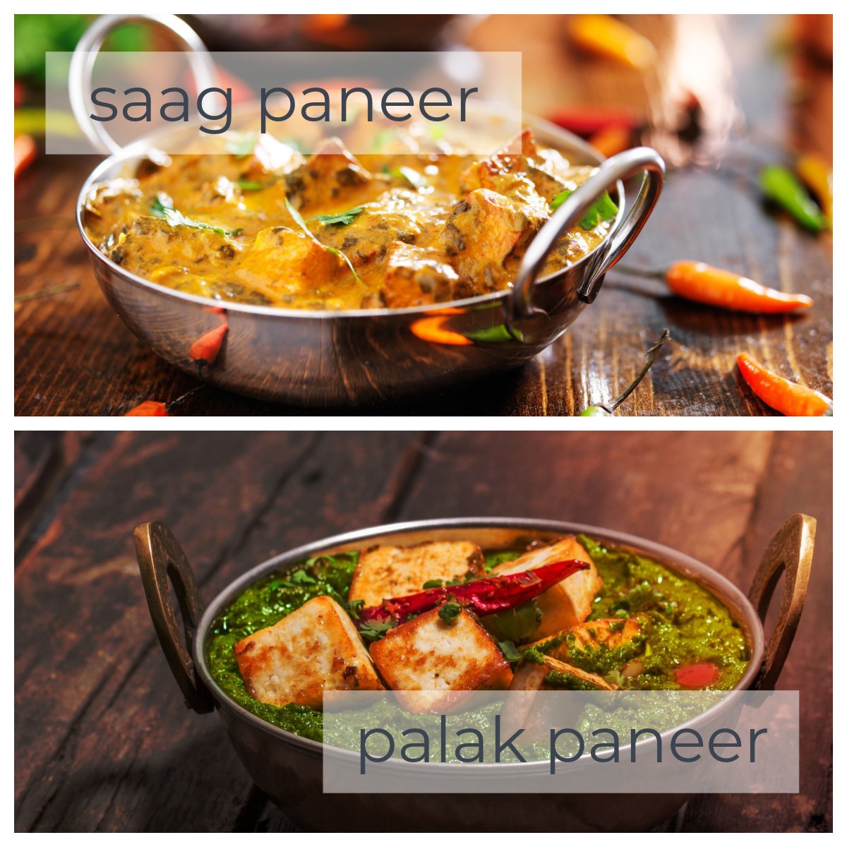 saag paneer vs palak paneer