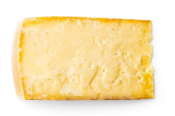 A wedge of padano cheese