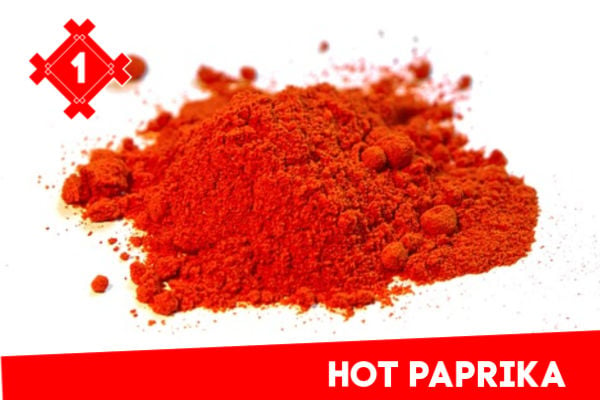 Paprika powder on a white bench