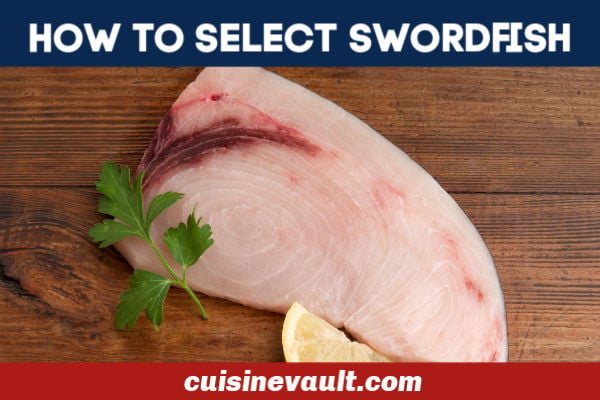 Raw swordfish steak