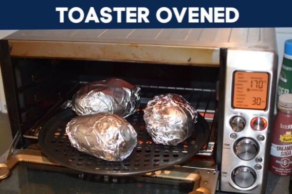 A toaster oven