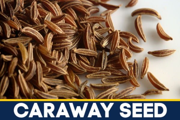 A pile of caraway seeds.