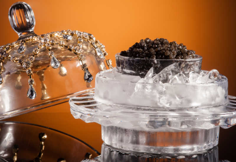 Black caviar on ice.