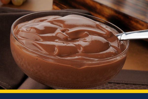 Chocolate pudding in a bowl