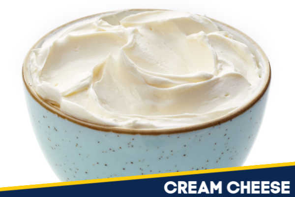 Cream cheese in a bowl.