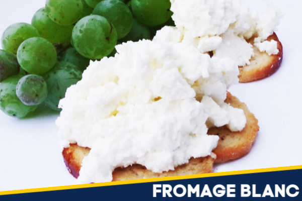 Fromage Blanc on crackers.