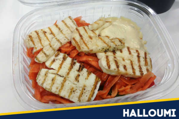 Grilled halloumi.