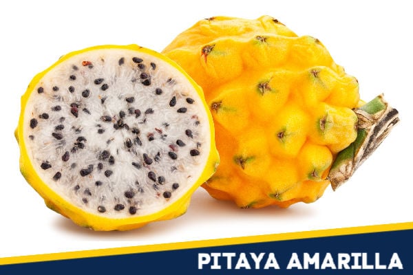 A cut pitaya amarilla