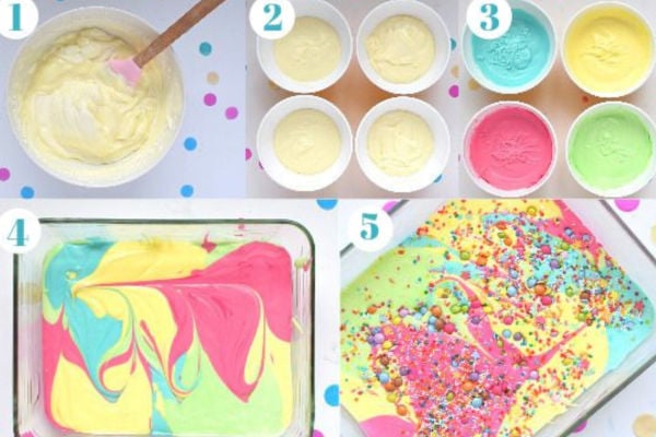 The steps to make whip and freeze ice cream