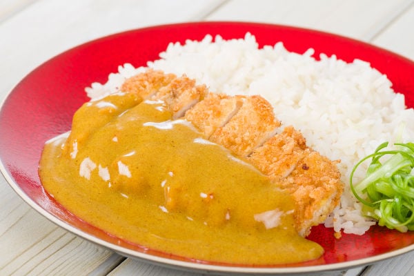 A plate full of katsu curry