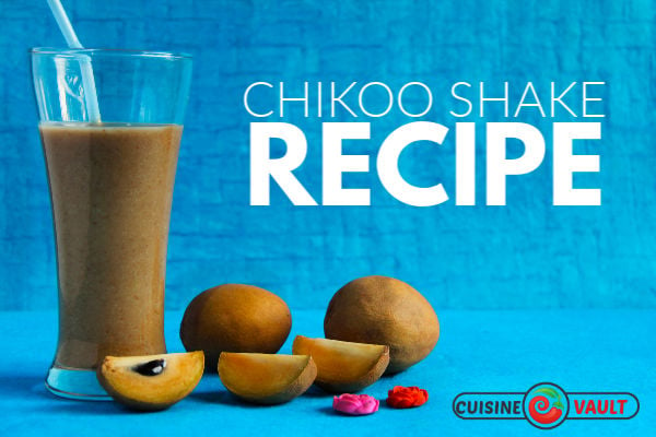 A glass of chikoo shake
