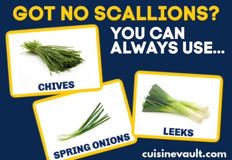 Substitute for scallion infographic
