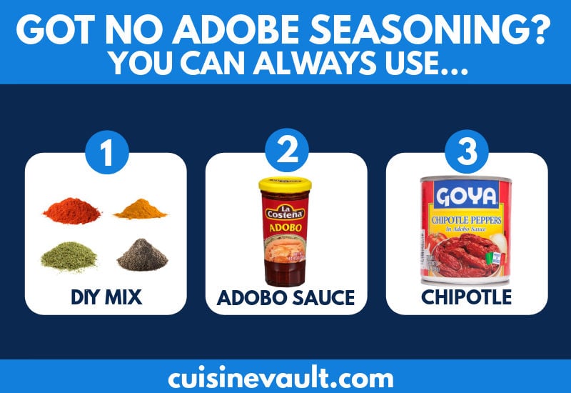 Adobo seasoning substitutes infographic