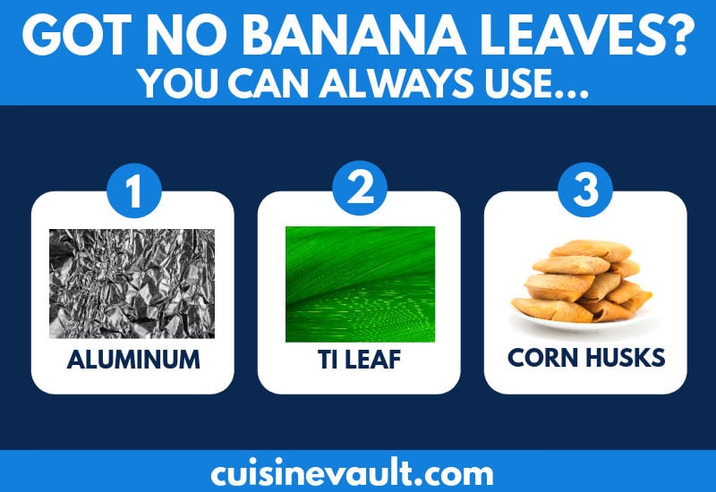 Banana leaf substitute infographic