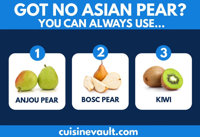 Substitute for Asian pear infographic