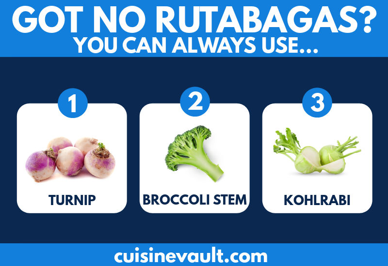 Rutabaga substitute infographic