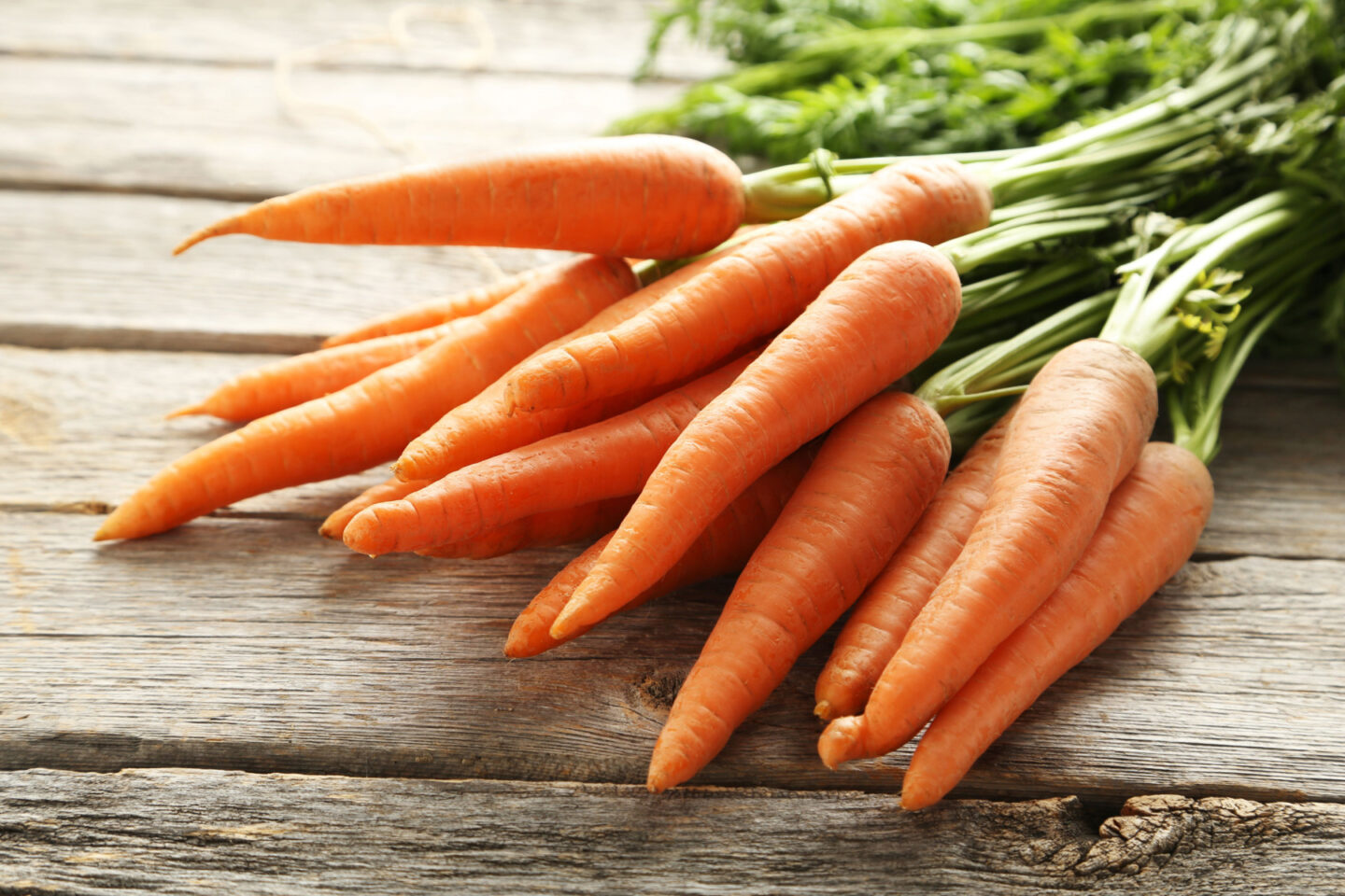 raw carrots on the table