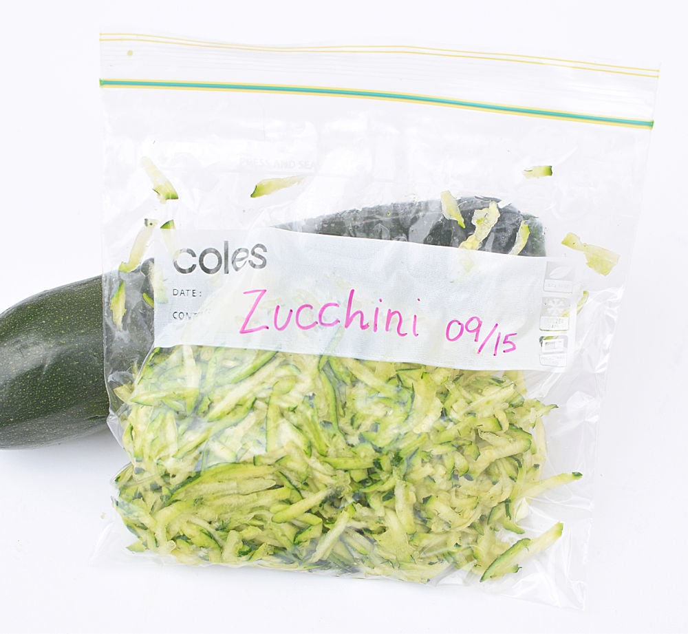 Bag Of Shredded Zucchini 2