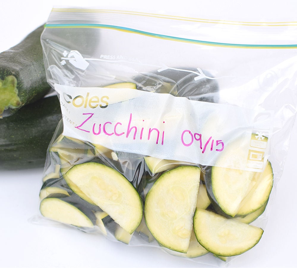 Bag Of Sliced Zucchini 2