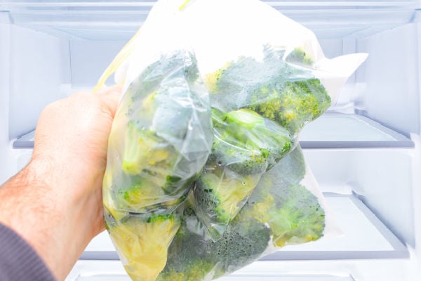 Bags Of Blanched Broccoli