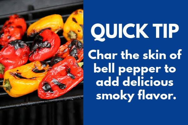 Cooking tip for bell peppers