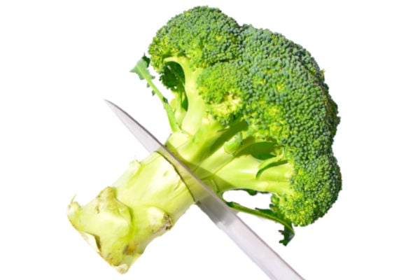 Removing Stem From Broccoli