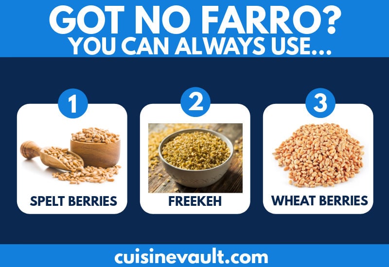 Farro substitutes infographic