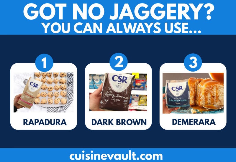 Jaggery substitutes infographic