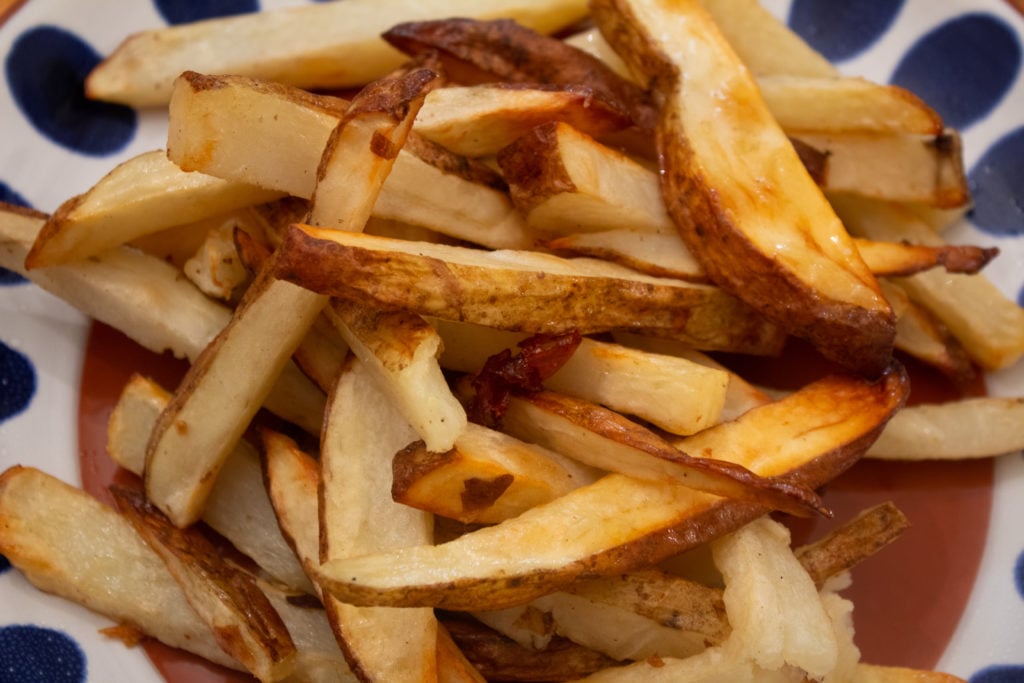 Closeup of my french fries in the Nuwave Brio