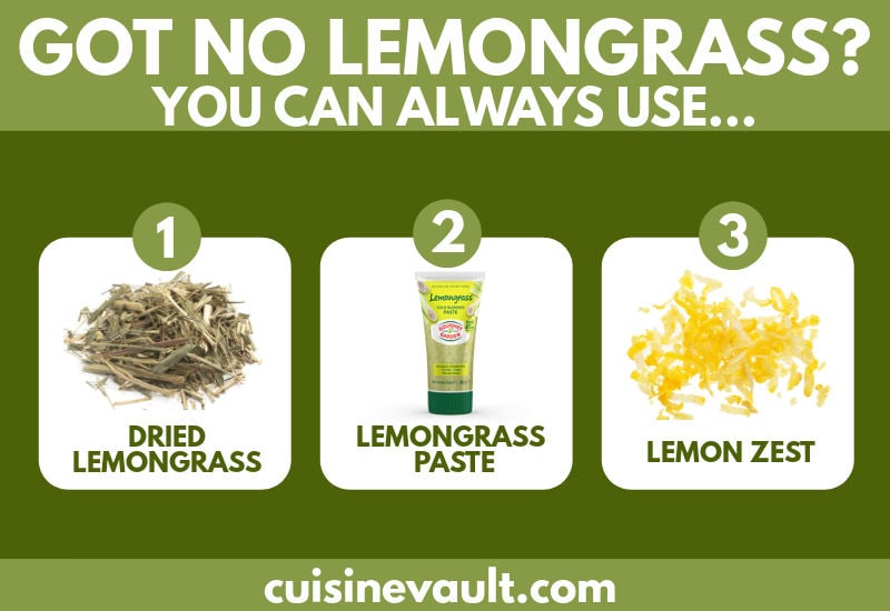 Lemongrass substitutes infographic