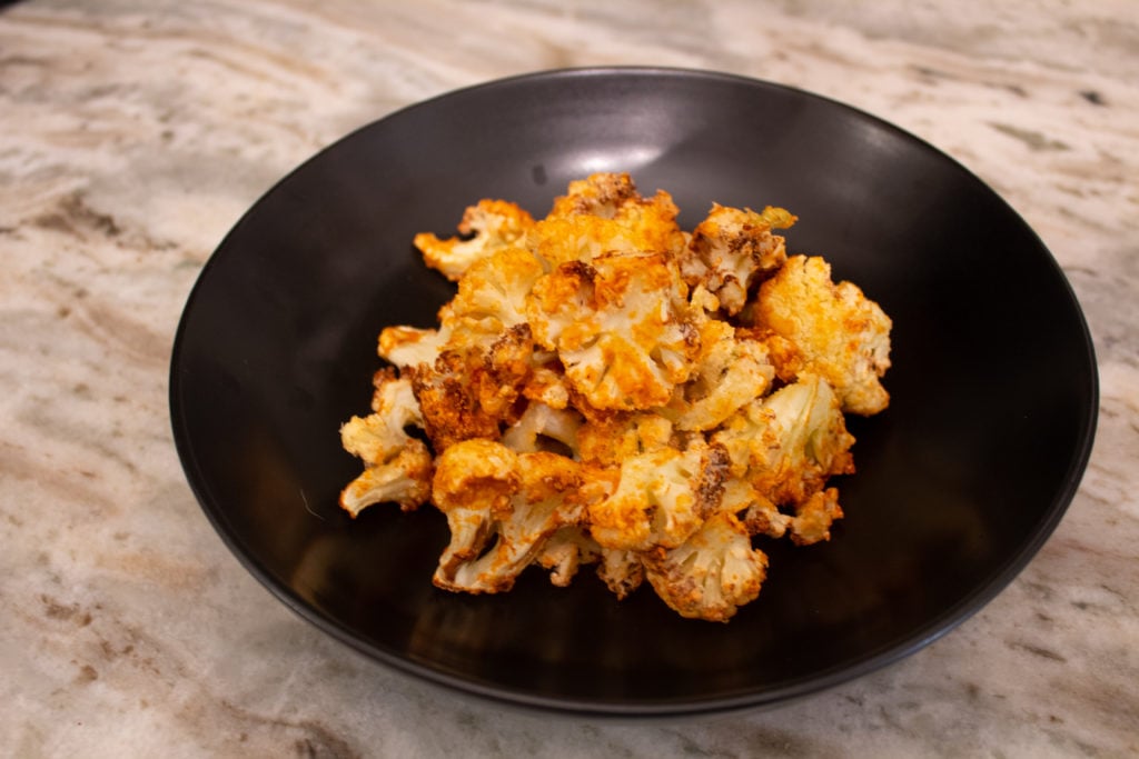 A more roasted air fried cauliflower