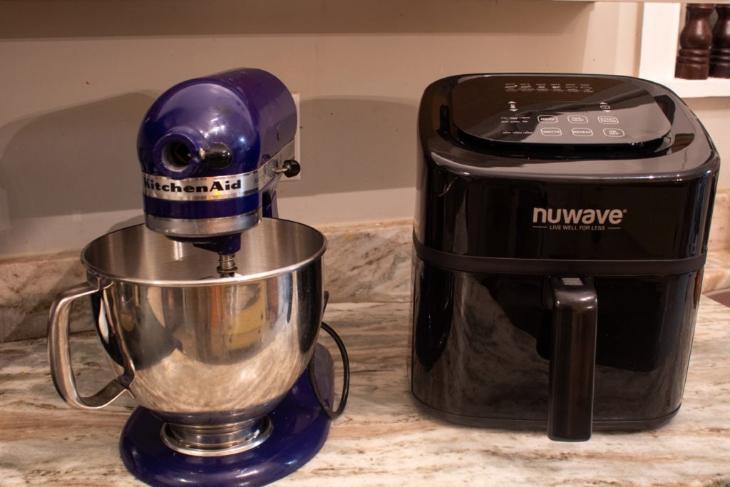 Nuwave Brio next to my KitchenAid Mixer