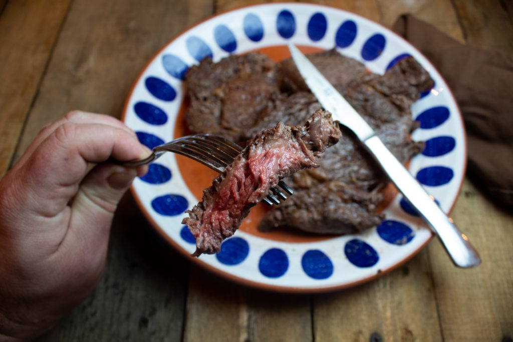 Rib Eye Steak cooked in the Breville Smart Oven