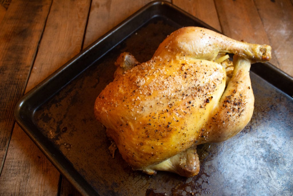 Breville Smart Oven Roast Chicken Cooked