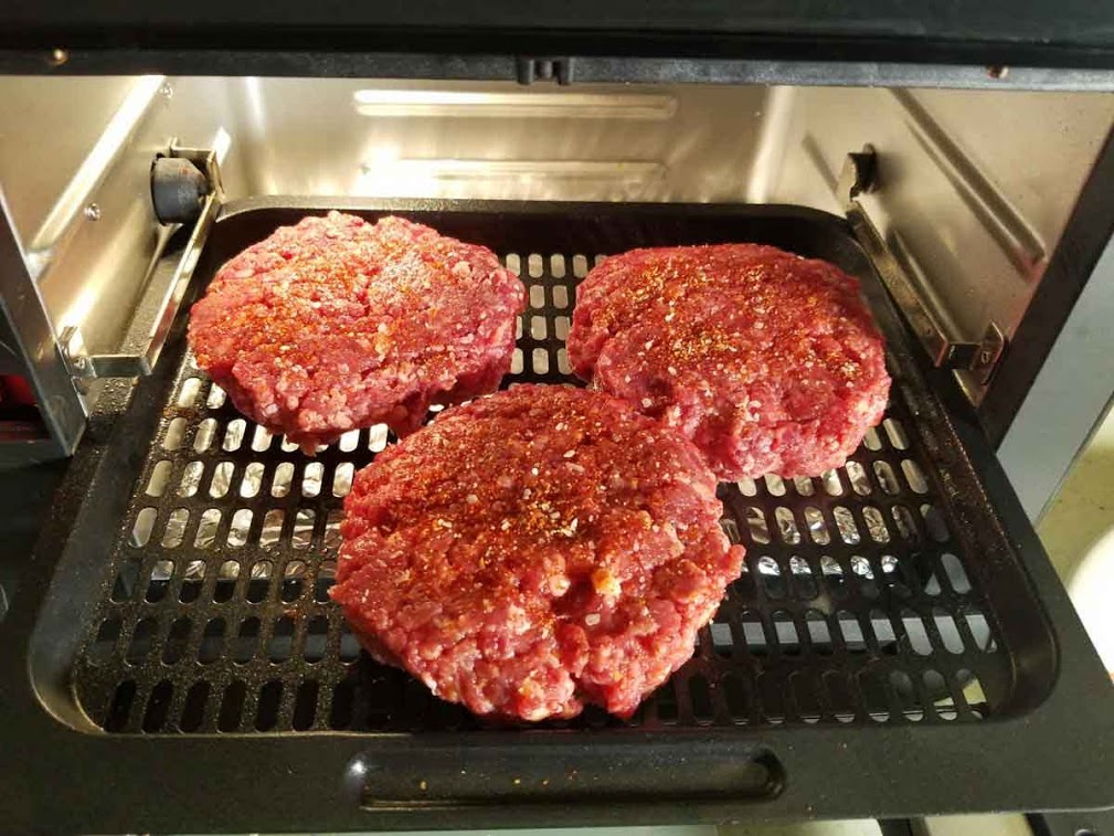 Burgers before cooking